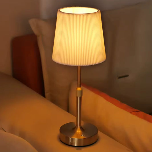 Lampe à Poser Plissée - Tactile & Rechargeable - Arar Maison