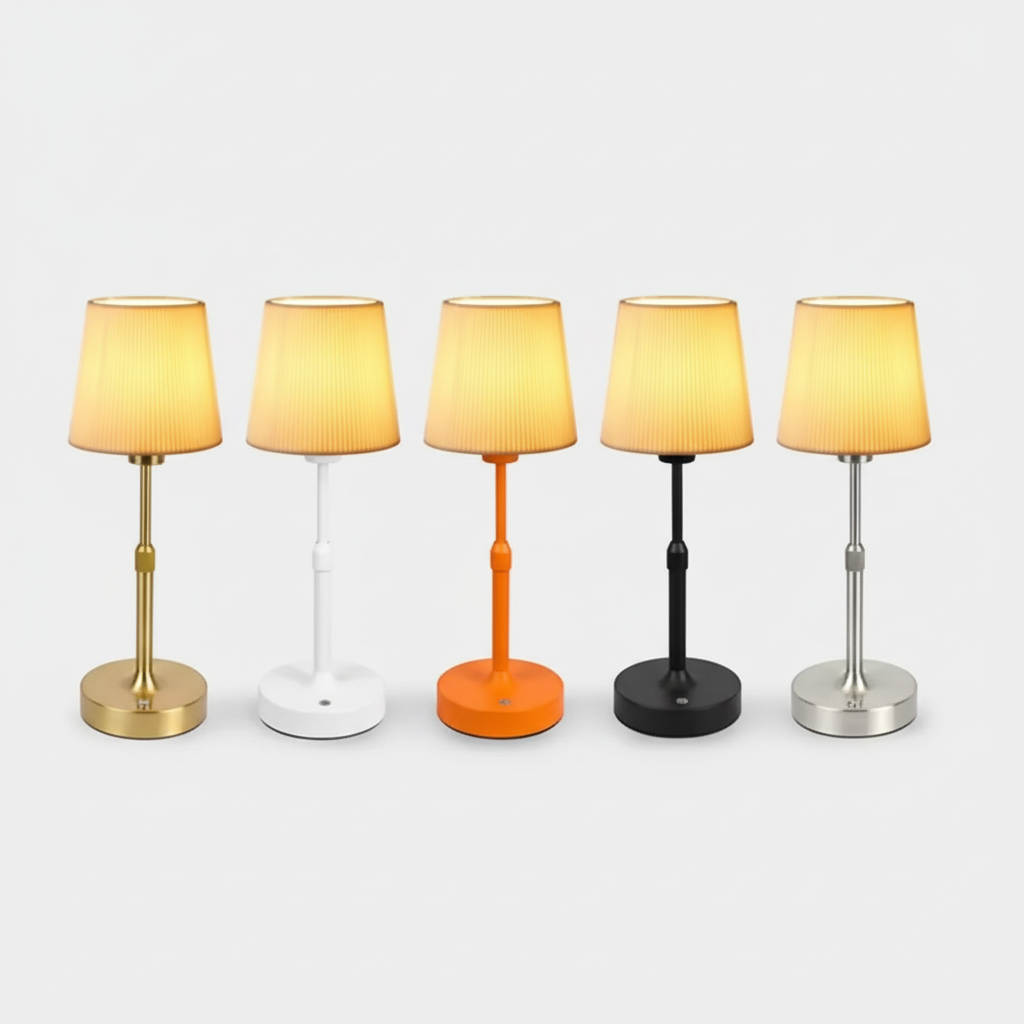 Lampe à Poser Plissée - Tactile & Rechargeable - Arar Maison